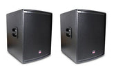 2x caissons de basses actifs Studiomaster DRIVE15SA 500 W 15"